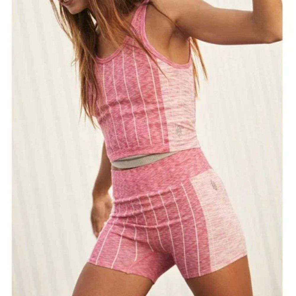 Free People Movement We Did That Raspberry Combo Set of 2 M/L